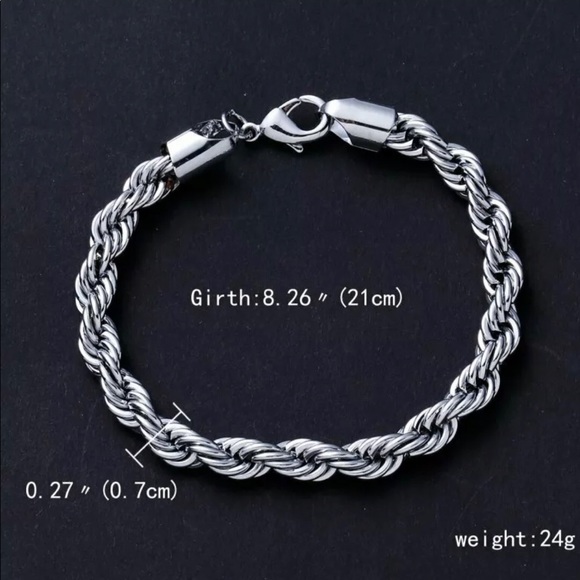 New Stainless Steel Curb Cuban Link Chain Bracelet - Picture 8 of 11